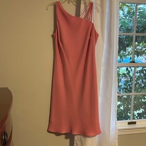 Evan Picone One-Shoulder Pink Dress